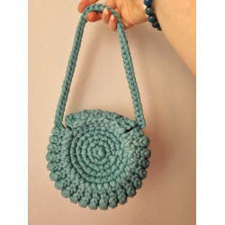 Sac au crochet en forme de coquillage pour enfant - Bleu ou Rose
