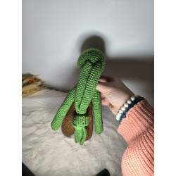 Doudou Puduk Les Sisters crochet 25cm coton fait main