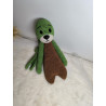 Doudou Puduk Les Sisters crochet 25cm coton fait main