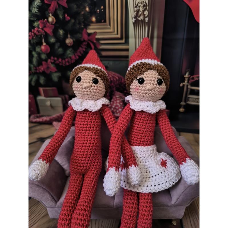 Patron pdf lutin farceur ou lutine crochet francais et anglais