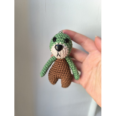 Porte cle puduk crochet fait main coton
