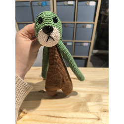 Doudou Puduk Les Sisters crochet 25cm coton fait main