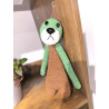 Doudou Puduk Les Sisters crochet 25cm coton fait main