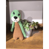 Doudou Puduk Les Sisters crochet 25cm coton fait main