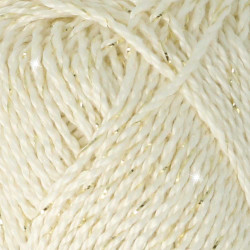 Pelote scheepjes catona shine 50g coton couleur blanc doré 105