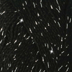 Pelote scheepjes catona shine 50g coton couleur noir argenté 110
