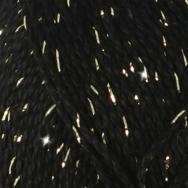 Pelote scheepjes catona shine 50g coton couleur noir doré 110