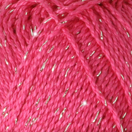 Pelote scheepjes catona shine 50g coton couleur rose argenté 114