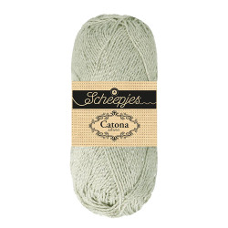Pelote scheepjes catona shine 50g coton couleur argent 172