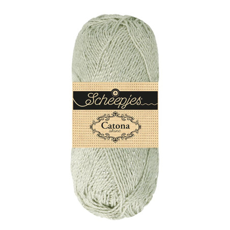 Pelote scheepjes catona shine 50g coton couleur argent 172