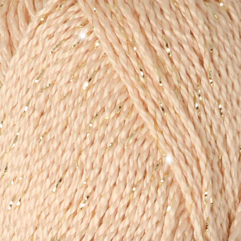 Pelote scheepjes catona shine 50g coton couleur peau doré 255