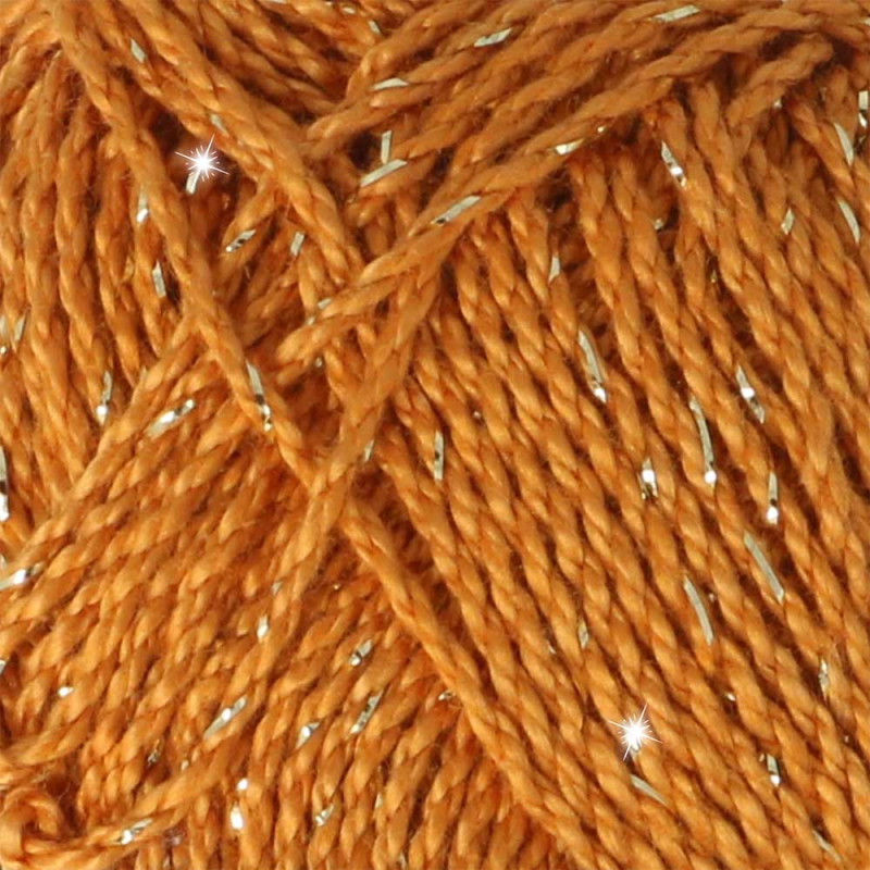 Pelote scheepjes catona shine 50g coton couleur gingembre doré 383