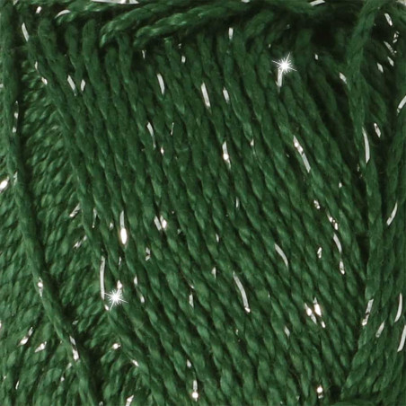 Pelote scheepjes catona shine 50g coton couleur Vert sapin argenté 525