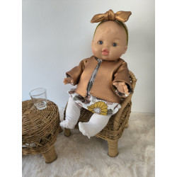 Tenue automnale fleurie pour poupée Gordi 34 cm – pièce unique