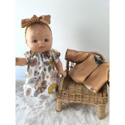Tenue automnale fleurie pour poupée Gordi 34 cm – pièce unique