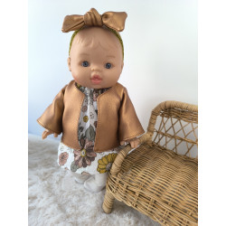 Tenue automnale fleurie pour poupée Gordi 34 cm – pièce unique