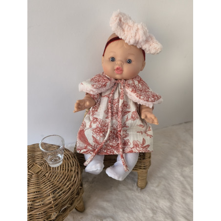 Tenue “Élégance rouge” pour poupée Gordi 34 cm – pièce unique