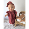 Tenue “Bordeaux étoilé” pour poupée Gordi 34 cm – pièce unique