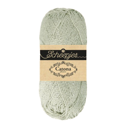 Pelote scheepjes catona shine 50g coton couleur argent 172