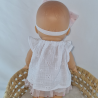 Ensemble pour poupée 32-36 cm - Bloomer, haut et nœud en dentelle et tulle cœur