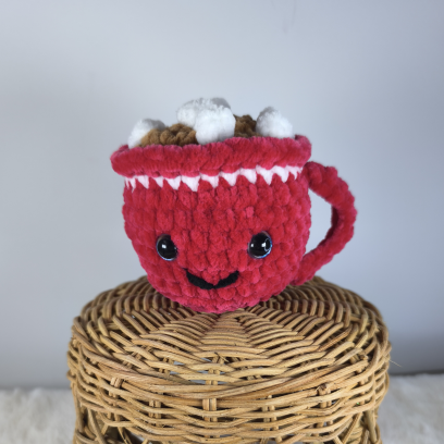 Tasse rouge de chocolat...