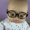 Lunettes de poupée noir– accessoire poupée 30–43 cm