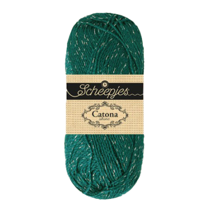 Pelote scheepjes catona shine 50g coton couleur bleu argenté 401