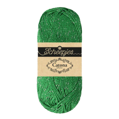 Pelote scheepjes catona shine 50g coton couleur Vert argenté 515