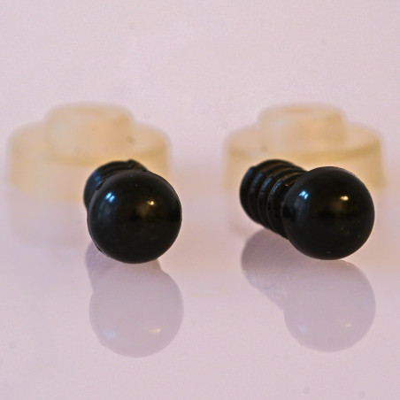Yeux de sécurité noirs 5mm pour amigurumi et poupées – Vente par paire