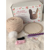 Kit crochet débutant panier de Pâques lapin beige