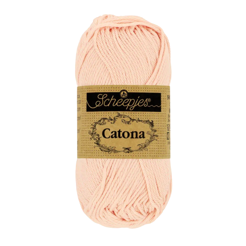 Pelote Catona Scheepjes 50g coton mercerisé – Couleur Pétale pêche 263