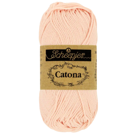 Pelote Catona Scheepjes 50g coton mercerisé – Couleur Pétale pêche 263