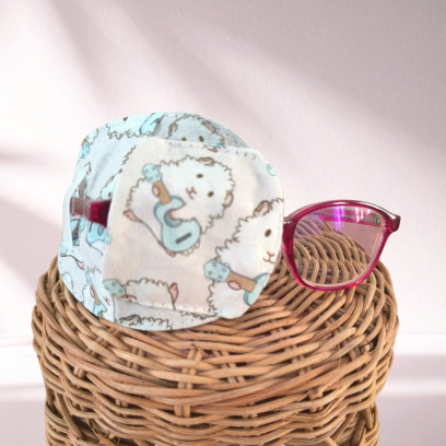 Patch oculaire enfant en tissu – cache-œil pour lunettes amblyopie