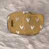 Patch oculaire OD - coeur fond moutarde
