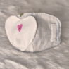 Patch oculaire OG - coeur fond blanc