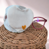 Patch oculaire OD - coeur fond blanc