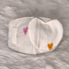Patch oculaire OD - coeur fond blanc