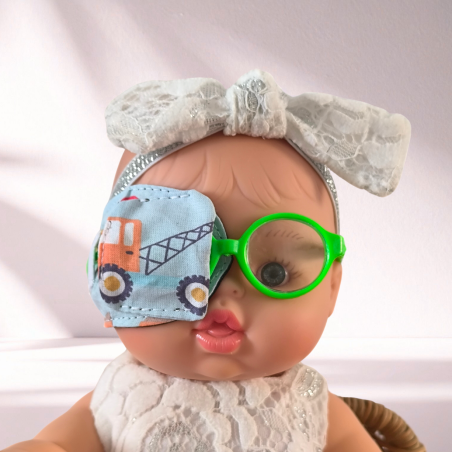 Patch oculaire poupée – cache œil doudou enfant en tissu fait main