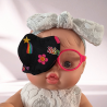 Patch oculaire poupée – cache œil doudou enfant en tissu fait main