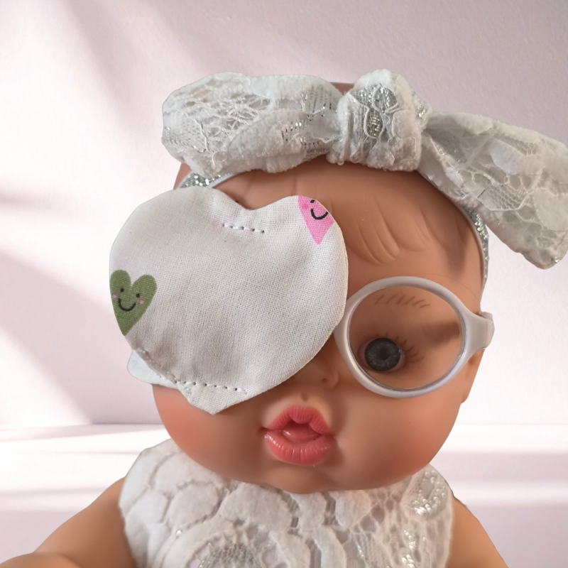 Patch oculaire OD - coeurs