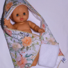 Cape de Bain et Gant de Toilette pour Poupée