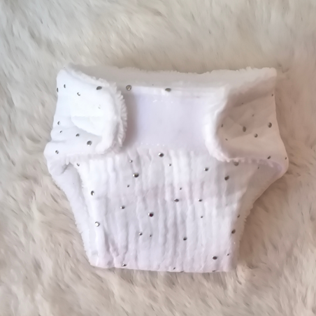 Couche pour poupée 32-36 cm – pois doré
