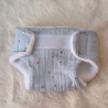 Couche pour poupée 32-36 cm – bleu pois doré