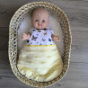 Gigoteuse pour poupée 36 cm – papillons jaune