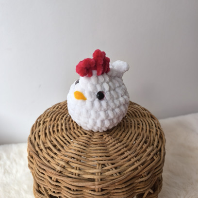 Ami’bulles Poule au crochet – Jouet sensoriel anti-stress fait main