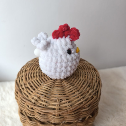 Ami’bulles Poule au crochet – Jouet sensoriel anti-stress fait main