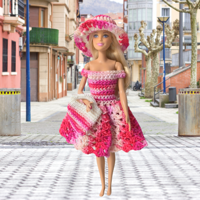 Ensemble Barbie bi couleurs...