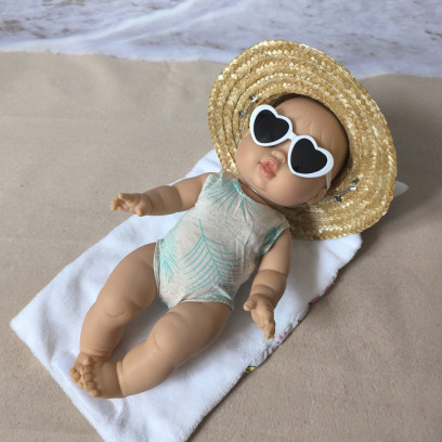 Kit été poupée 32 à 36 cm – accessoires plage faits main
