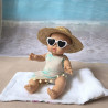 Kit été poupée 32 à 36 cm – accessoires plage faits main