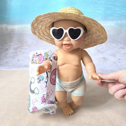 Kit été poupée 32 à 36 cm – accessoires plage faits main